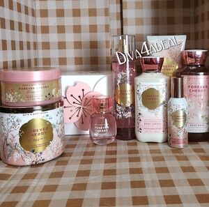 Bath & Body Works FOREVER CHERRY BLOSSOM EDP 1.7 fl oz 8PC Bundle